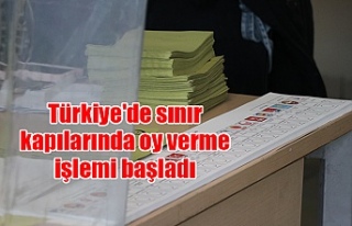 Türkiye'de sınır kapılarında oy verme işlemi...