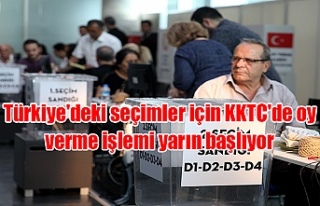 Türkiye'deki seçimler için KKTC'de oy...