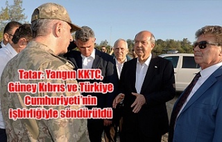 Tatar: Yangın KKTC, Güney Kıbrıs ve Türkiye Cumhuriyeti’nin...