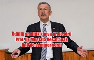 Ödüllü analitik kimya profesörü Prof. Dr. Mustafa...