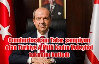 Cumhurbaşkanı Tatar, şampiyon olan Türkiye A Milli...
