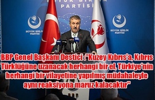 BBP Genel Başkanı Destici :"Kuzey Kıbrıs'a,...