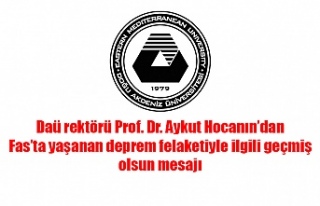 Daü rektörü Prof. Dr. Aykut Hocanın’dan Fas’ta...