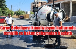 Girne Belediyesi kanalizasyon hatlarında temizlik...