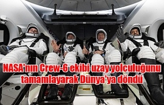 NASA'nın Crew-6 ekibi uzay yolculuğunu tamamlayarak...