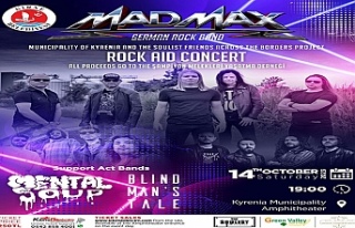 Ünlü Alman rock grubu Mad Max, yardım konseri için...