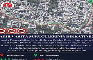 Girne Belediyesi, ağır vasıta trafiğine kısıtlama...