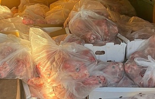 Gayretköy'de kaçak et ürünleri ele geçirildi