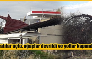 Fırtına Güney Kıbrıs'ta hasara neden oldu