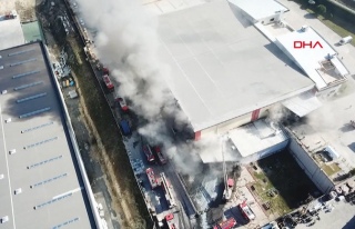 Hadımköy'de fabrikada yangın