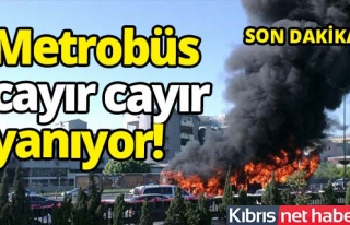 İstanbul Topkapı'da Metrobüs yanıyor!