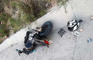 Kaplıca-Büyükkonuk arasında motorsiklet kazası