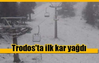 Trodos'ta ilk kar yağdı